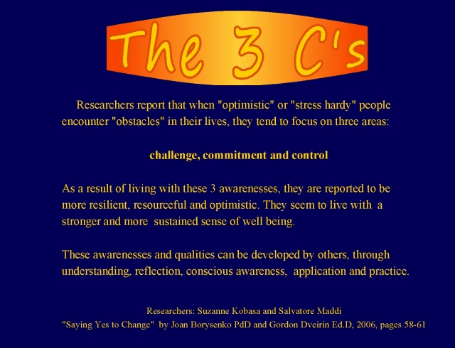 3 c's challenge commitment control explanation