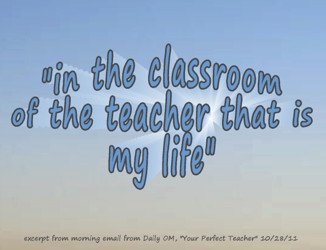 learning in the classroom of the teacher that is my life