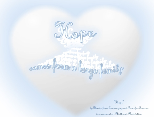 hope comes from a large family Maria  Enermazing blog